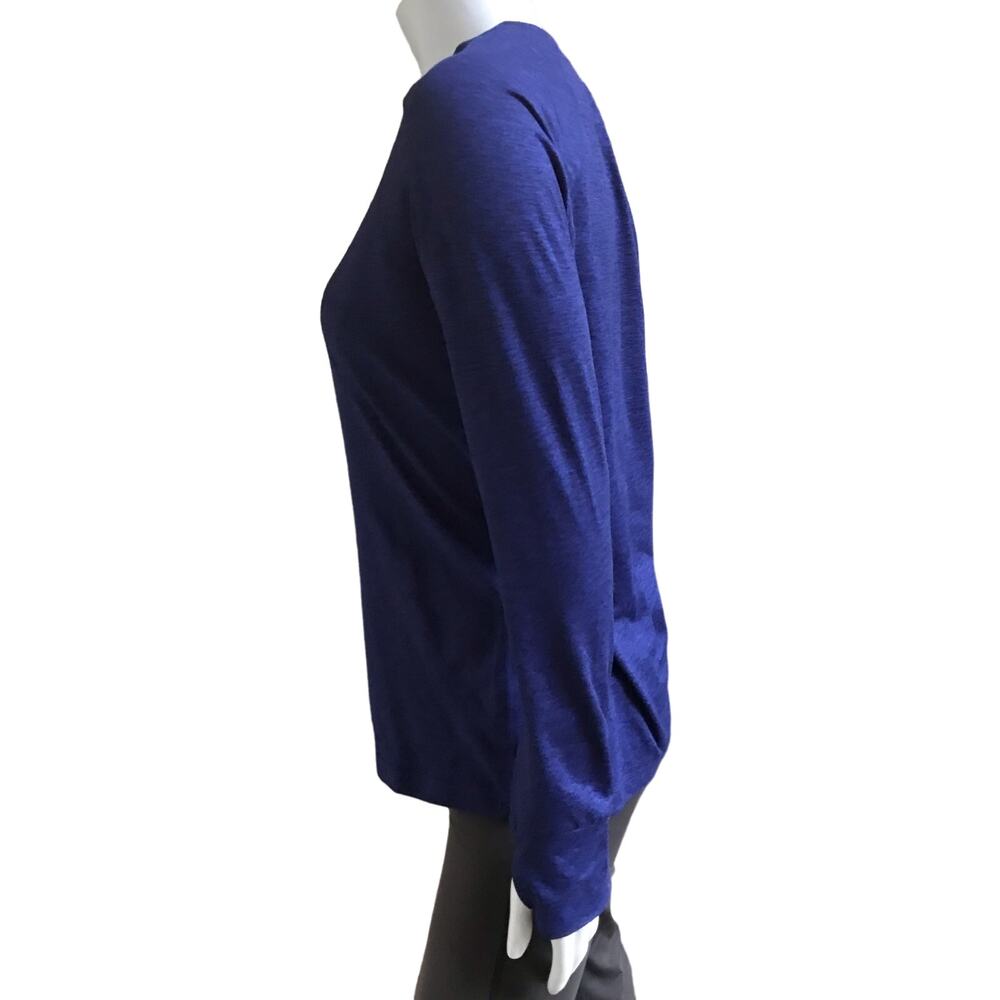 Eddie Bauer Blue Long Sleeve Polyester Shirt with Thumbholes Women's Size Large - Picture 2 of 7